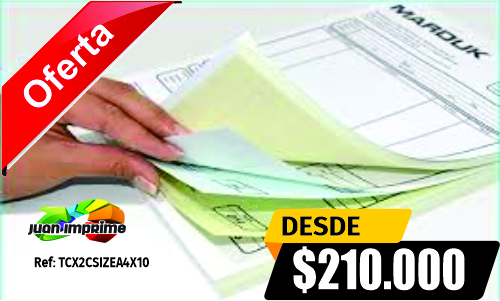 Juanimprime; Diseño e impresion de Talonarios Copiativos en Bond, Manifol , Periodico o Papel Quimico, tamaño carta